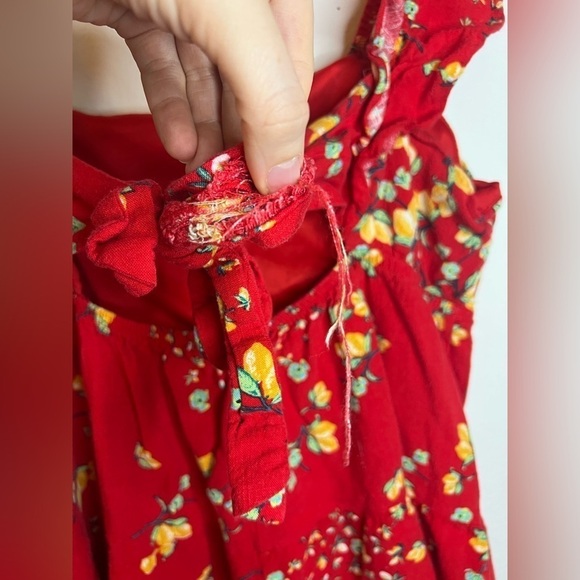 LC Lauren Conrad Red Floral and Lemon Tunic/Mini Dress - Picture 4 of 5